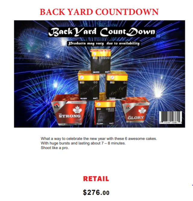 BACK YARD COUNTDOWN (ONTARIO ONLY)